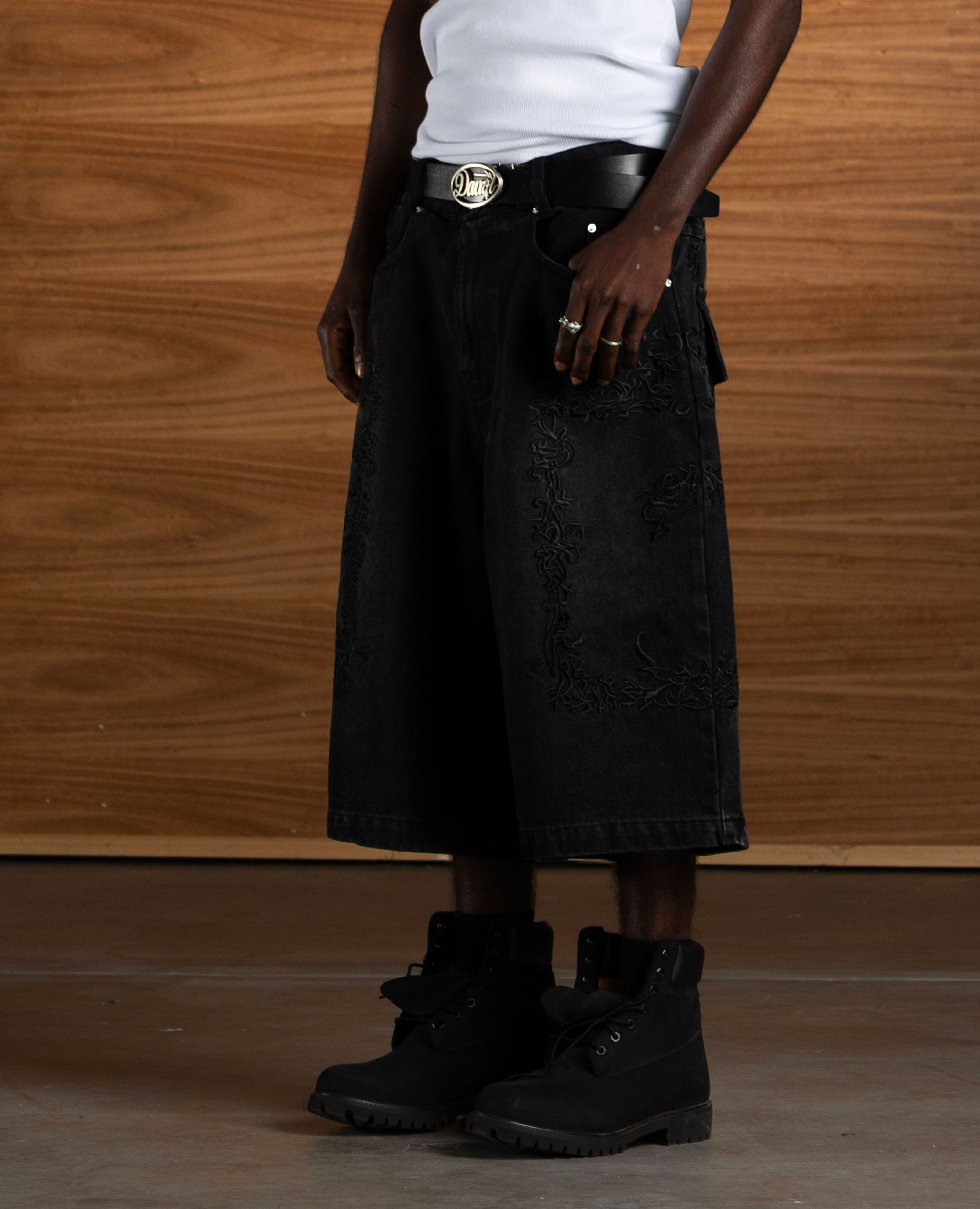 DARK IVY DENIM JORT